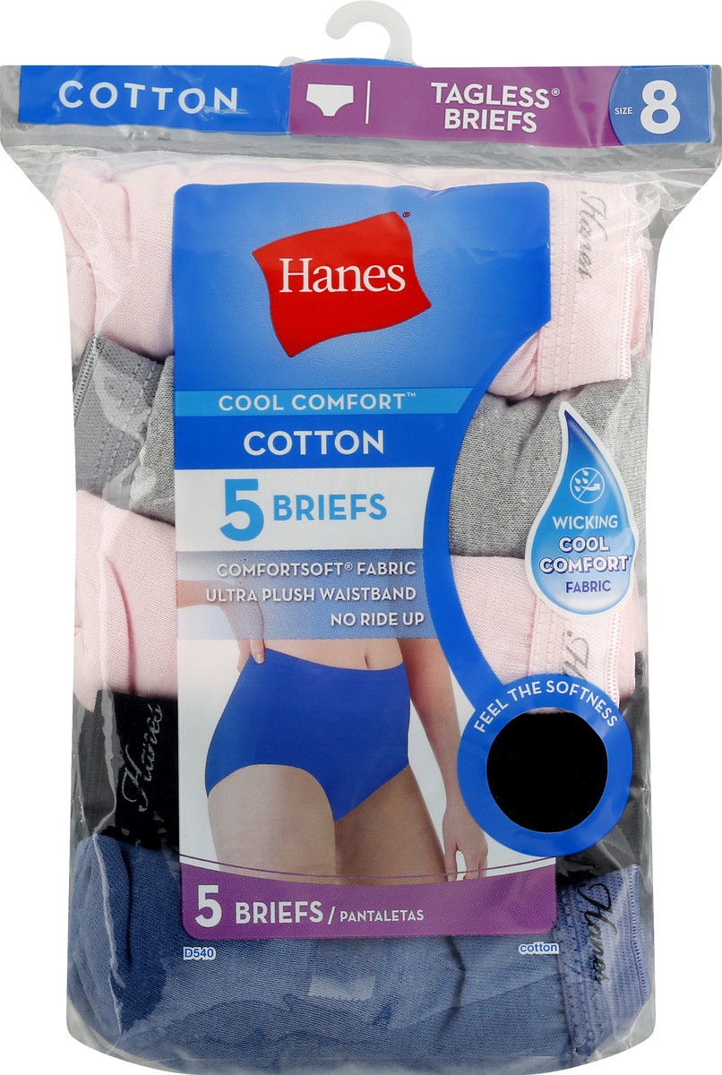 slide 9 of 10, Hanes Cotton Tagless Briefs Size (8/XL) 5 ea, 5 ct