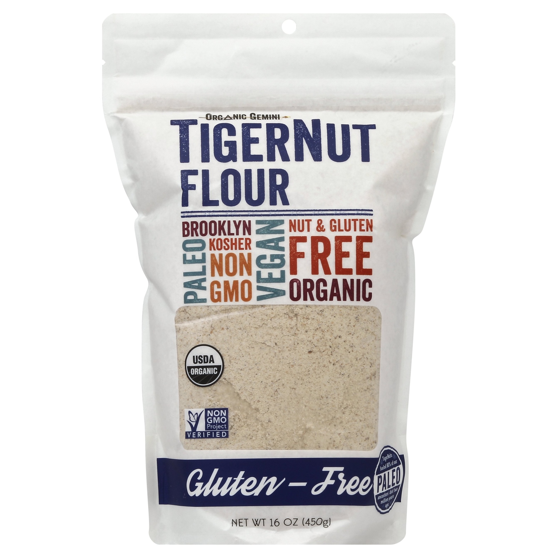 slide 1 of 2, Organic Gemini Flour Tigernut, 16 oz