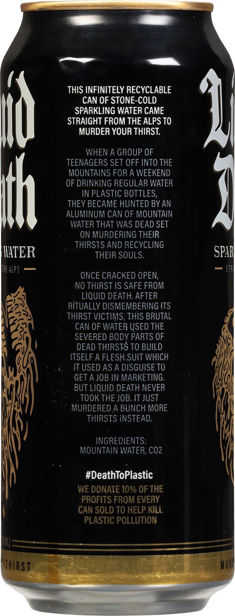 slide 2 of 9, Liquid Death Sparkling Water, 16.9 oz Can, 16.9 fl oz