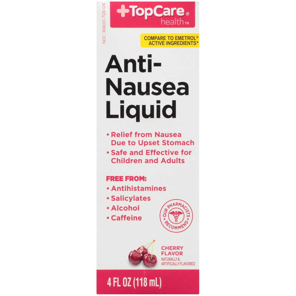 slide 6 of 9, TopCare Anti-Nausea Liquid, Cherry, 4 fl oz