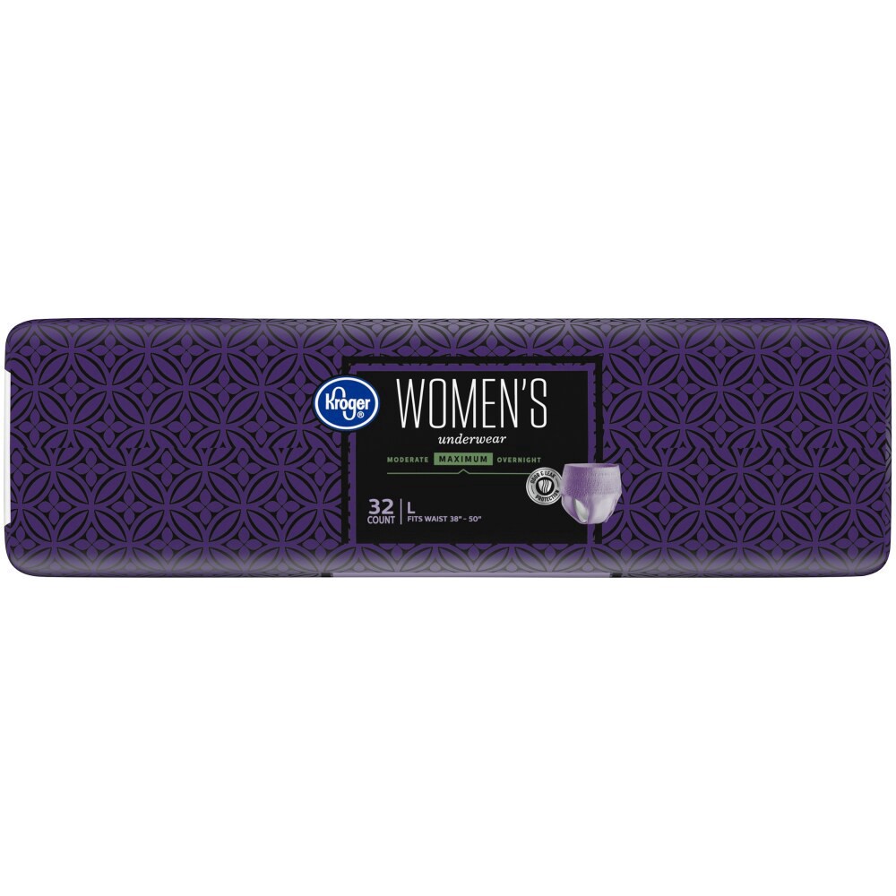 slide 2 of 5, Kroger Maximum Absorbency Underwear For Women Lg, 32 ct