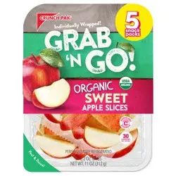 Crunch Pak Organic sweet apple slices 5/2.2 oz packages