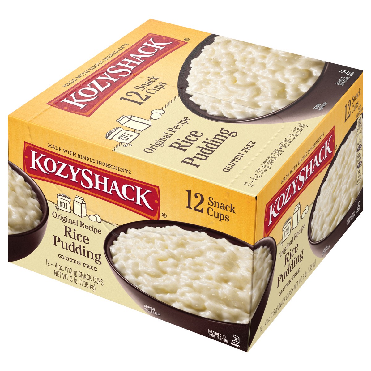 slide 10 of 11, Kozy Shack Rice Pudding Snack Cups, Gluten Free Dessert, 4 oz, 12 Count, 12 ct