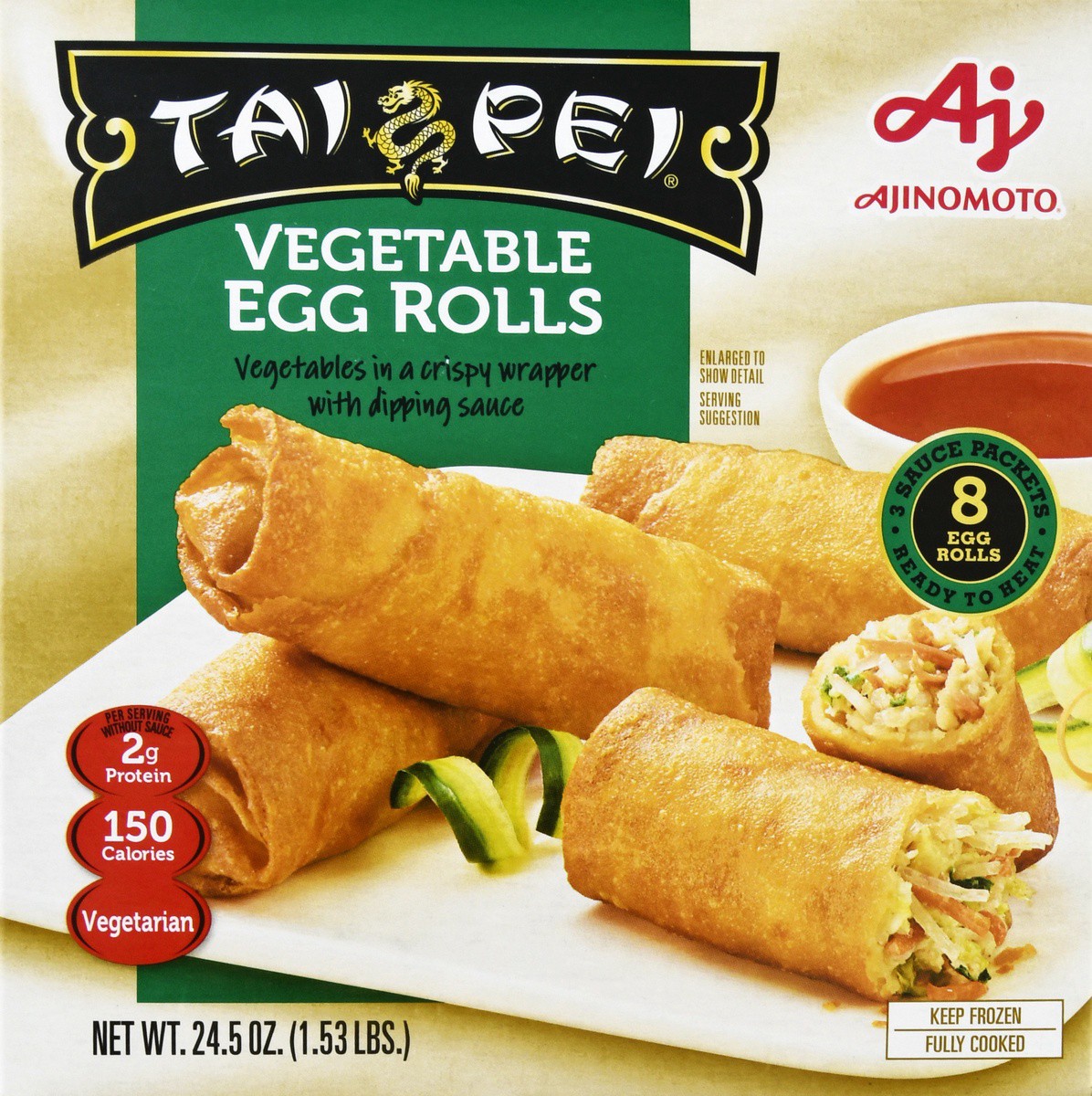 slide 6 of 9, Tai Pei Vegetable Egg Rolls 8 ea, 8 ct