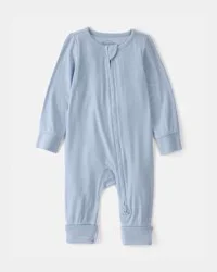 Carter's Baby Boy 2-Way Zip PurelySoft Sleep & Play Pajama - Blue
