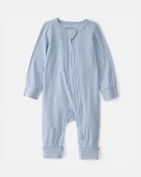 Carter's Baby Boy 2-Way Zip PurelySoft Sleep & Play Pajama - Blue