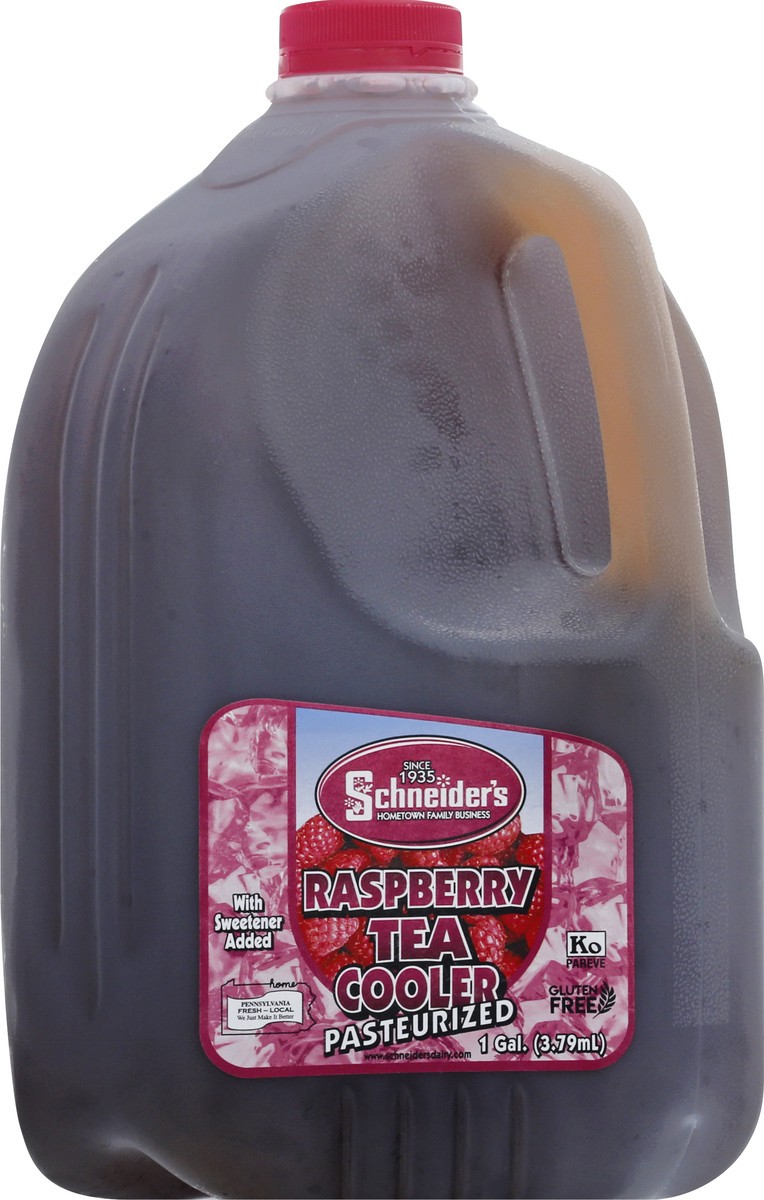 slide 6 of 13, Schneider's Tea Cooler, Raspberry, Pasteurized - 128 oz, 128 oz
