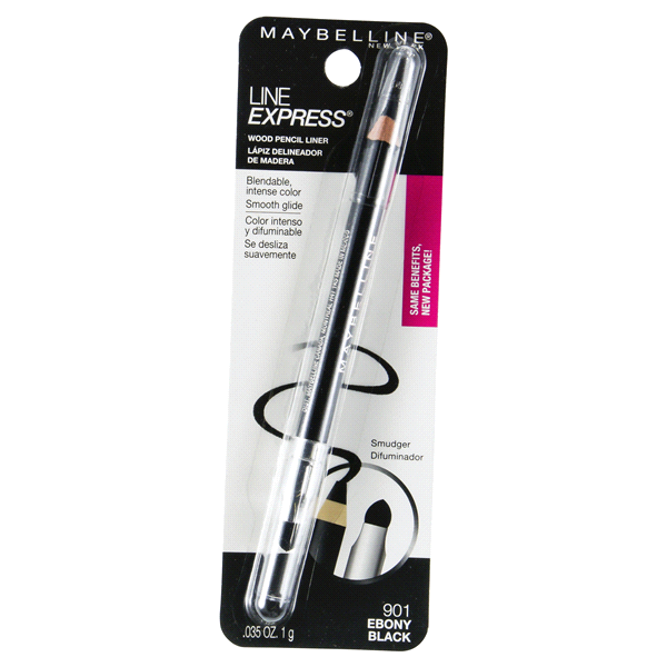 slide 1 of 1, Maybelline Line Express Eye Liner 01 Ebony Black, 0.035 oz