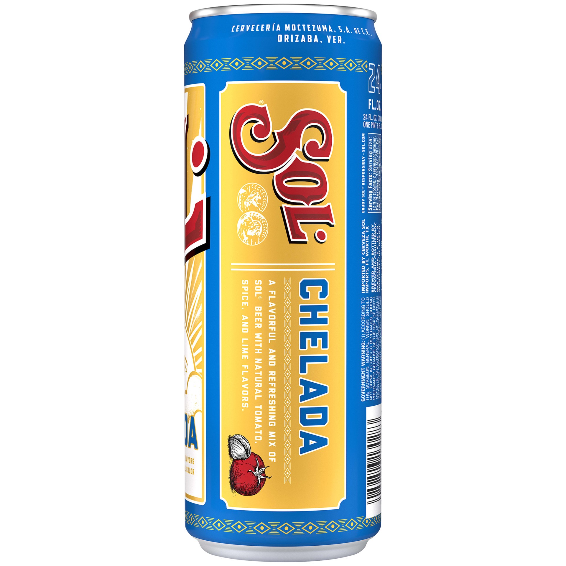 slide 3 of 5, Sol Beer, 24 oz