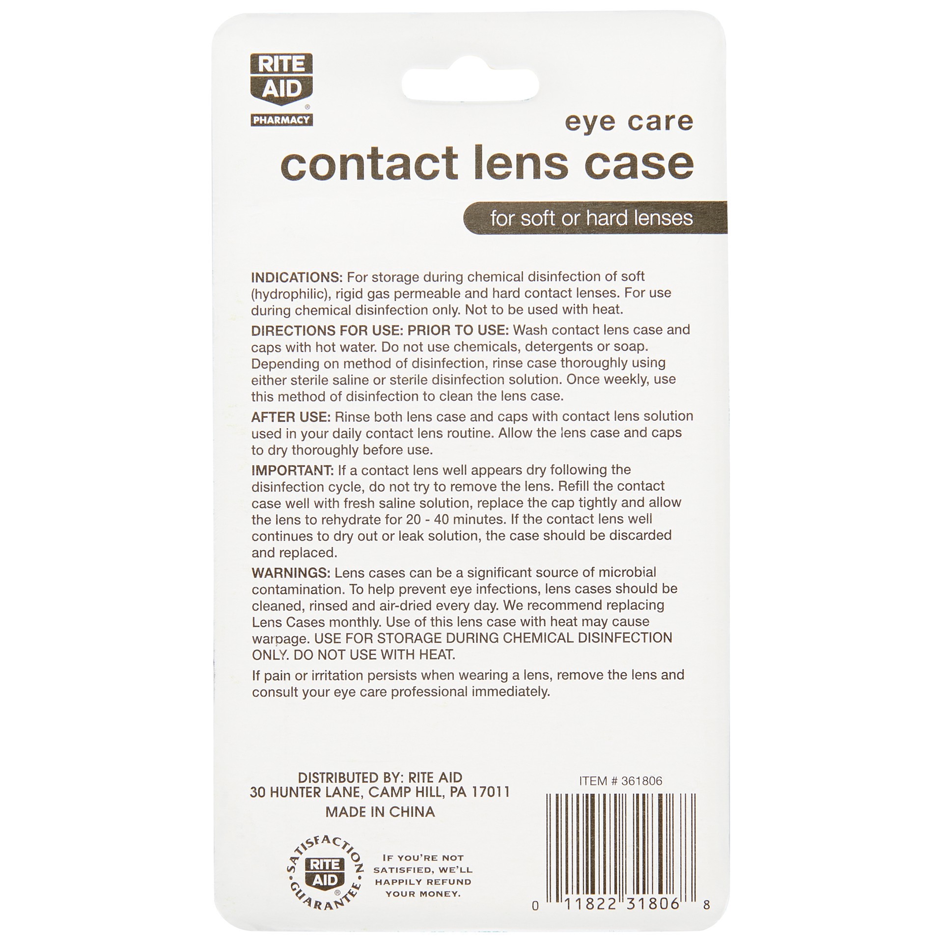 slide 2 of 2, Rite Aid Ra Contact Lens Case, 6 ct