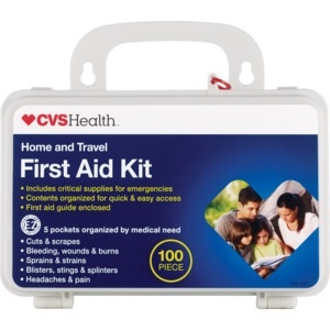 slide 1 of 1, CVS Health First Aid Kit 100 Items, 1 ct