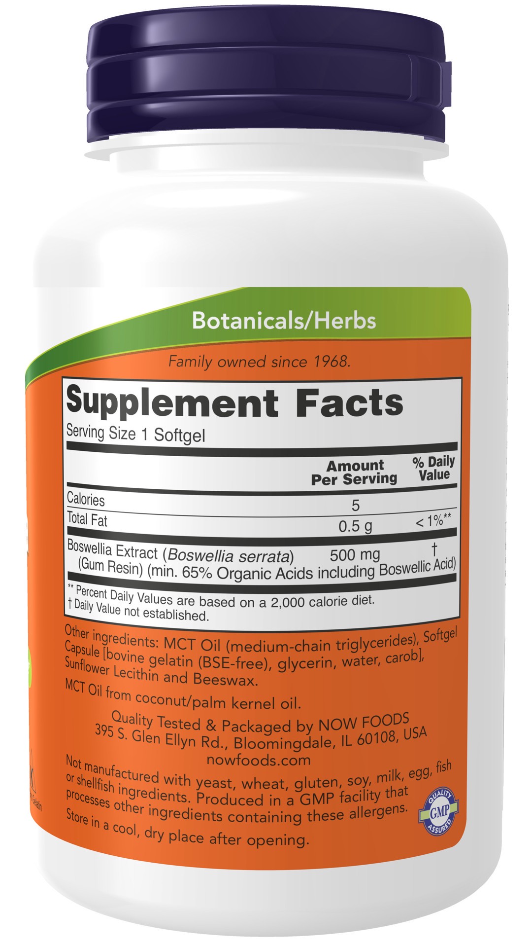 slide 3 of 4, NOW Boswellia Extract 500 mg - 90 Softgels, 90 ct