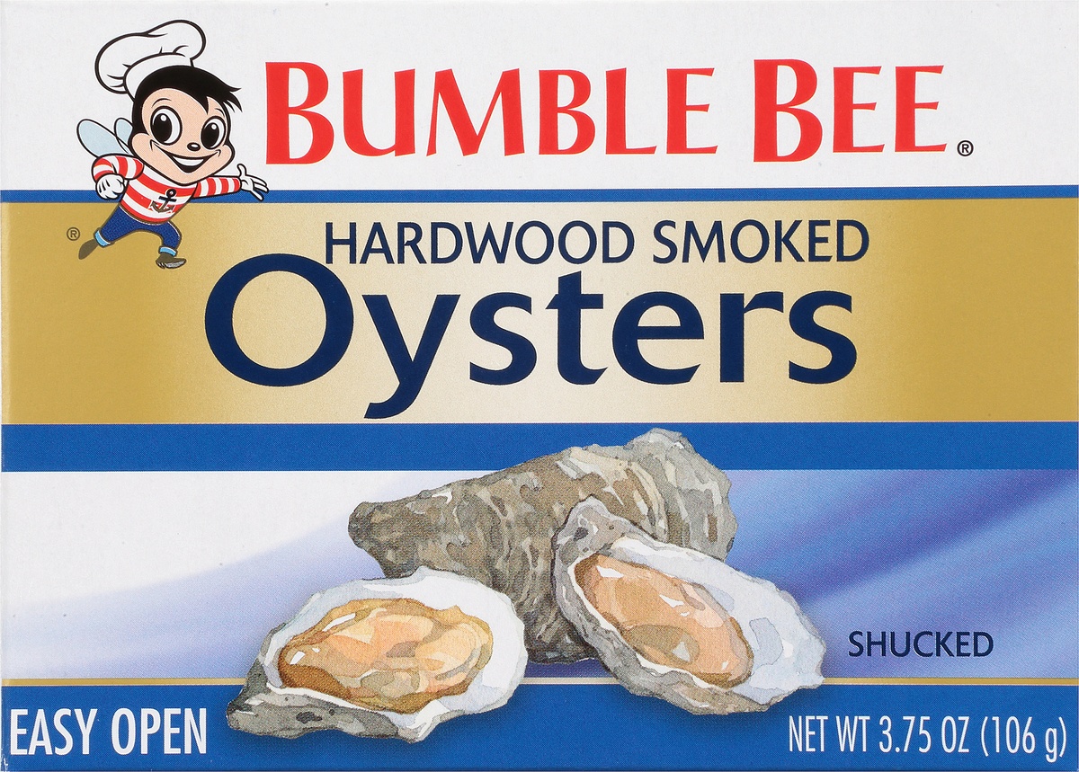 slide 9 of 10, Bumble Bee Fancy Smoked Oysters, 3.75 oz