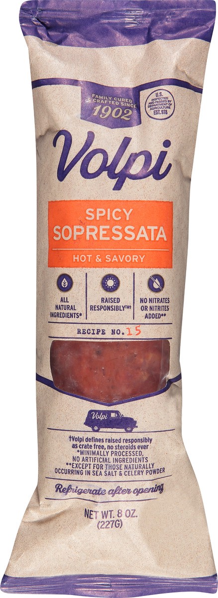 slide 2 of 9, Volpi Hot Sopressata Salami, 8 oz