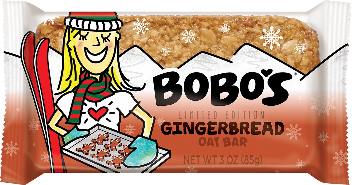 slide 4 of 6, Bobo's Gingerbread Oat Bar, 3 oz