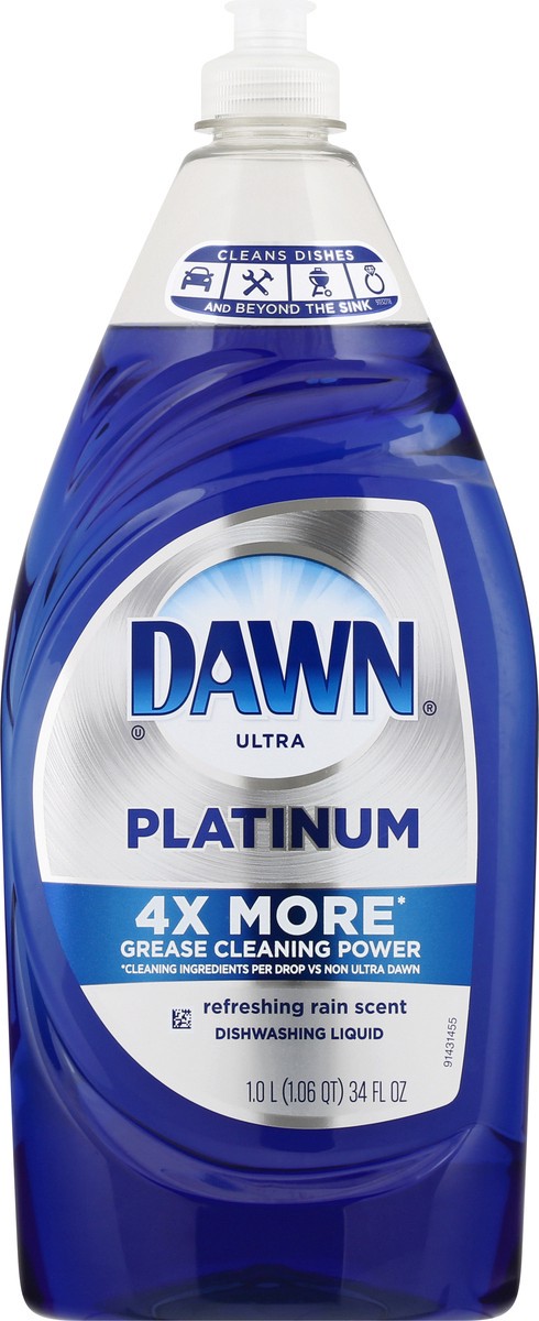 slide 1 of 1, Dawn Ultra Platinum Refreshing Rain Scent Dishwashing Liquid 1 lt, 1 l