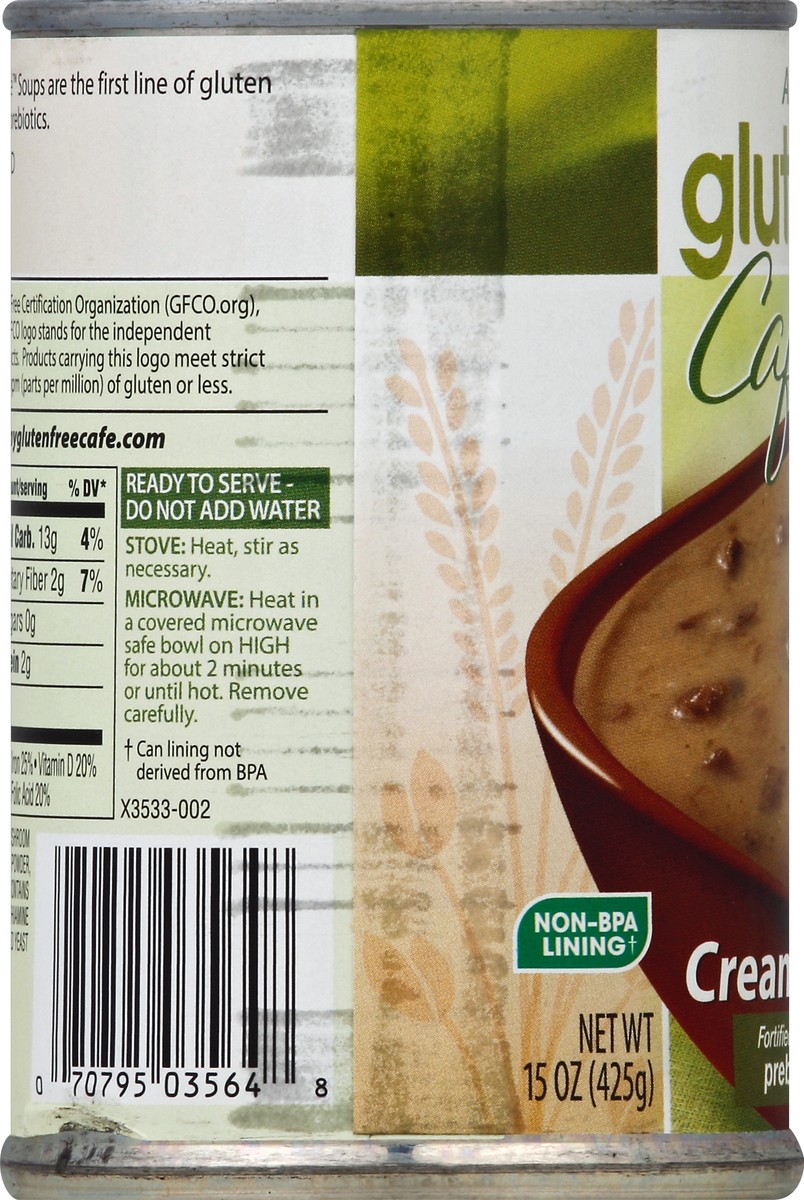 slide 2 of 6, Gluten Free Cafe Cream of Mushroom Soup, 15 oz