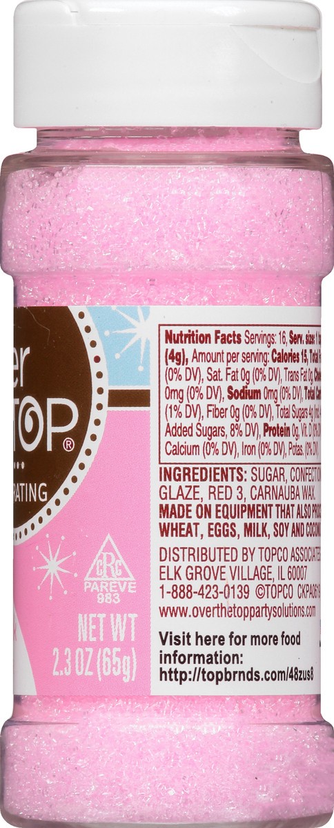 slide 5 of 14, Over The Top Decorating Princess Pink Sanding Sugar - 2.3 oz, 2.3 oz
