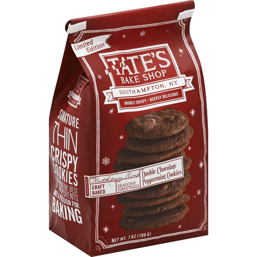 slide 2 of 2, Tate's Bake Shop Double Chocolate Peppermint Cookies, 7 oz
