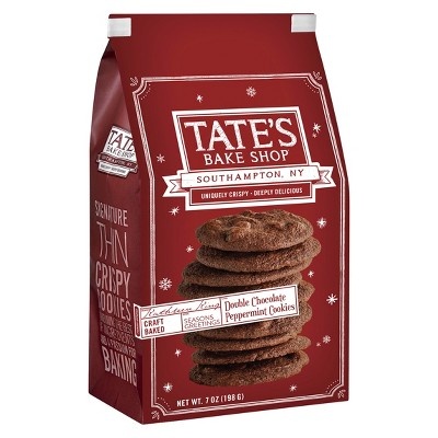 slide 1 of 2, Tate's Bake Shop Double Chocolate Peppermint Cookies, 7 oz