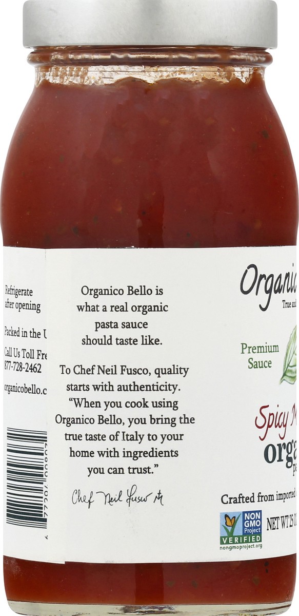 slide 5 of 9, Organico Bello Premium Organic Spicy Marinara Pasta Sauce 25 oz, 25 oz