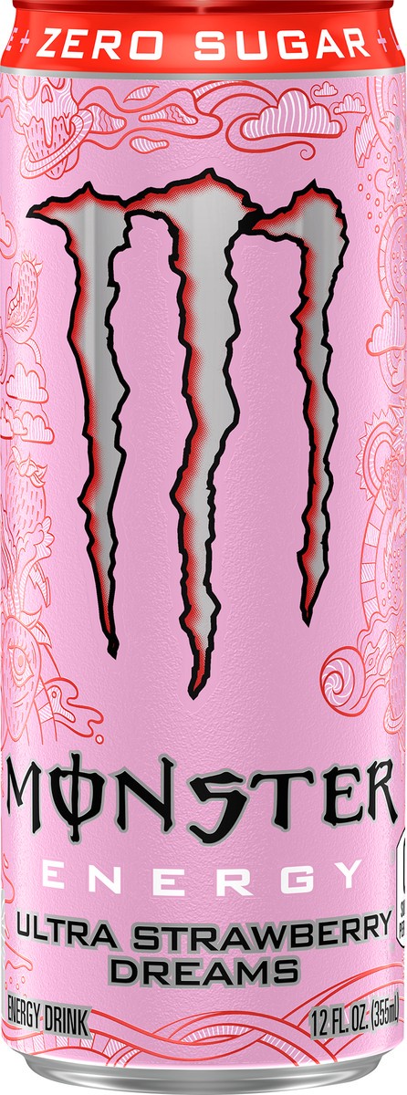 slide 5 of 6, Monster Ultra Strawberry Dreams Energy Drink 12 fl oz, 12 oz