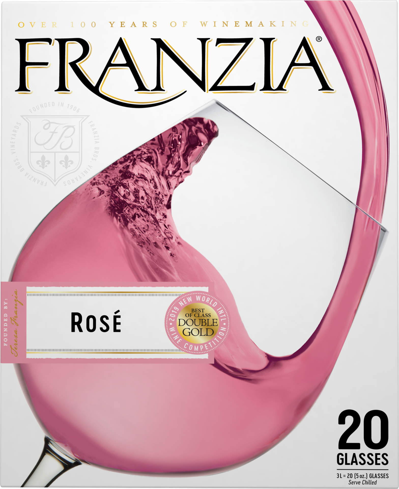 slide 3 of 4, Franzia Rosé Pink Wine, 3.0 liter