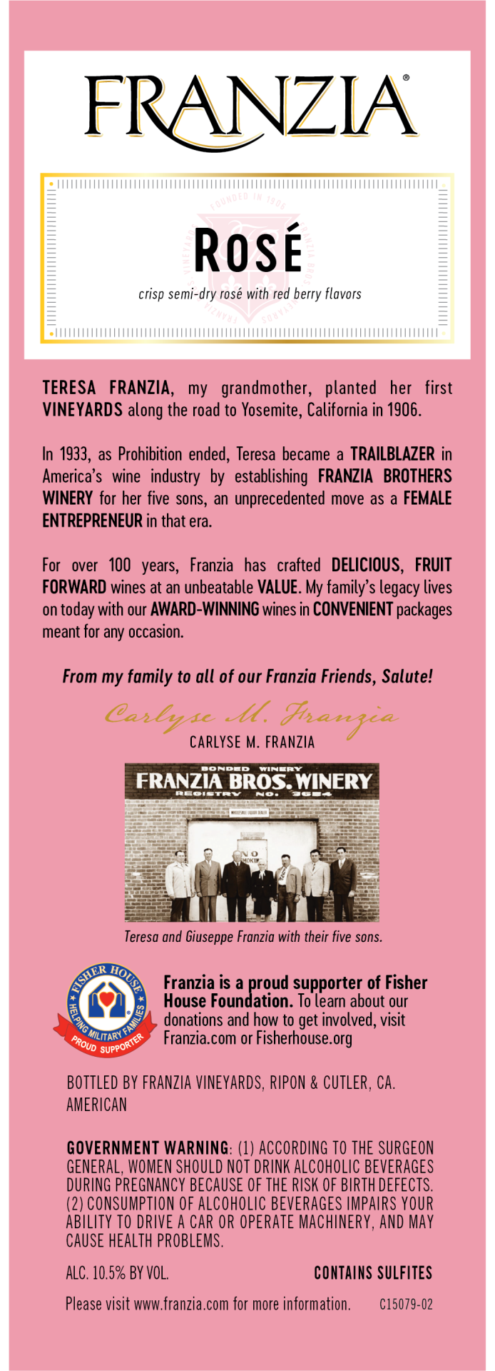 slide 2 of 4, Franzia Rosé Pink Wine, 3.0 liter