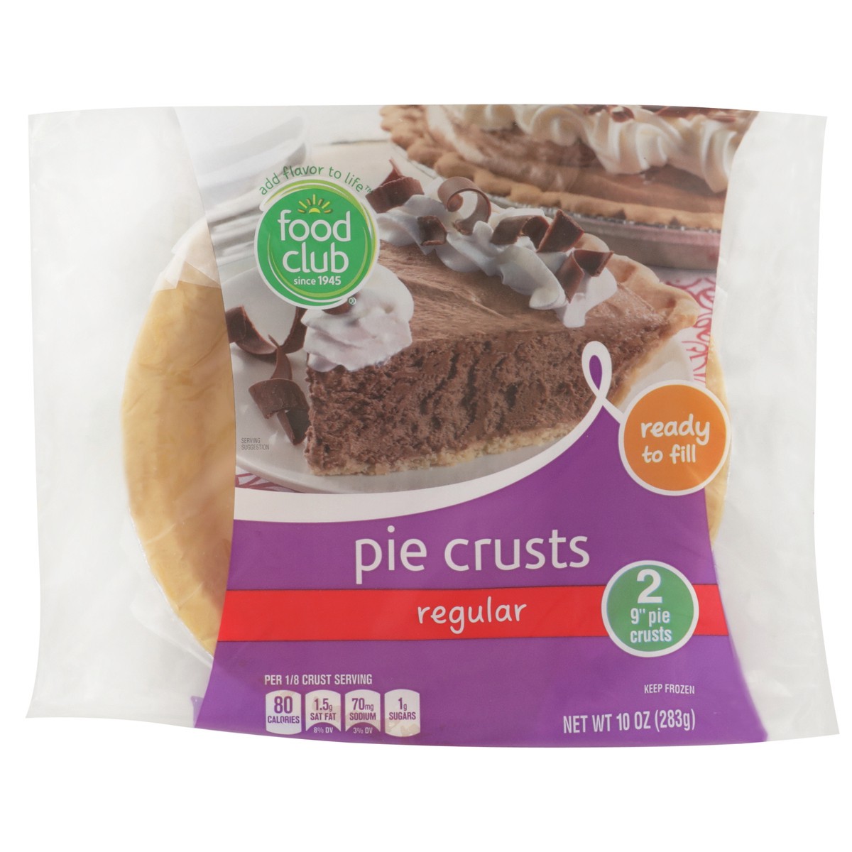 slide 1 of 9, Food Club Pie Crusts, 2 ct; 10 oz