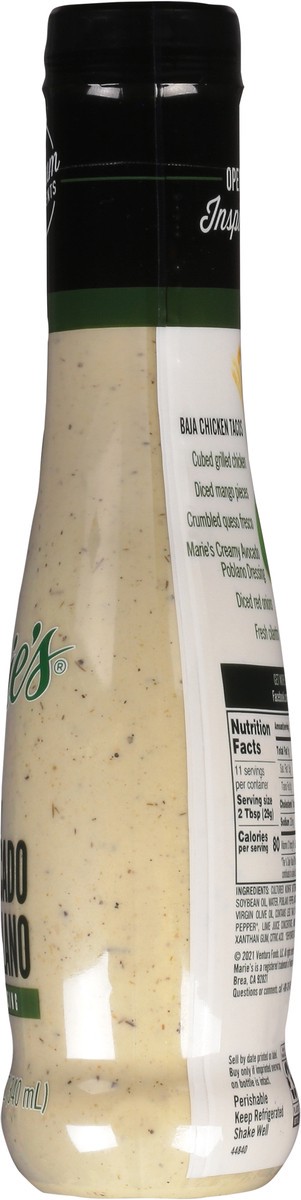 slide 8 of 9, Marie's Creamy Avocado Poblano Dressing, 11.5 fl oz