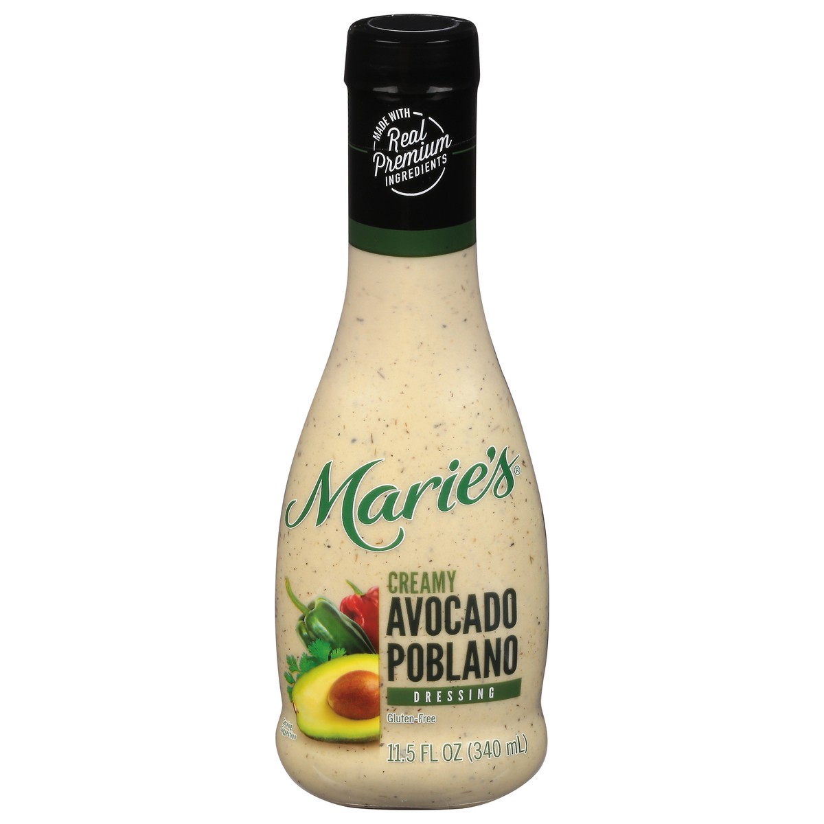 slide 1 of 9, Marie's Creamy Avocado Poblano Dressing, 11.5 fl oz