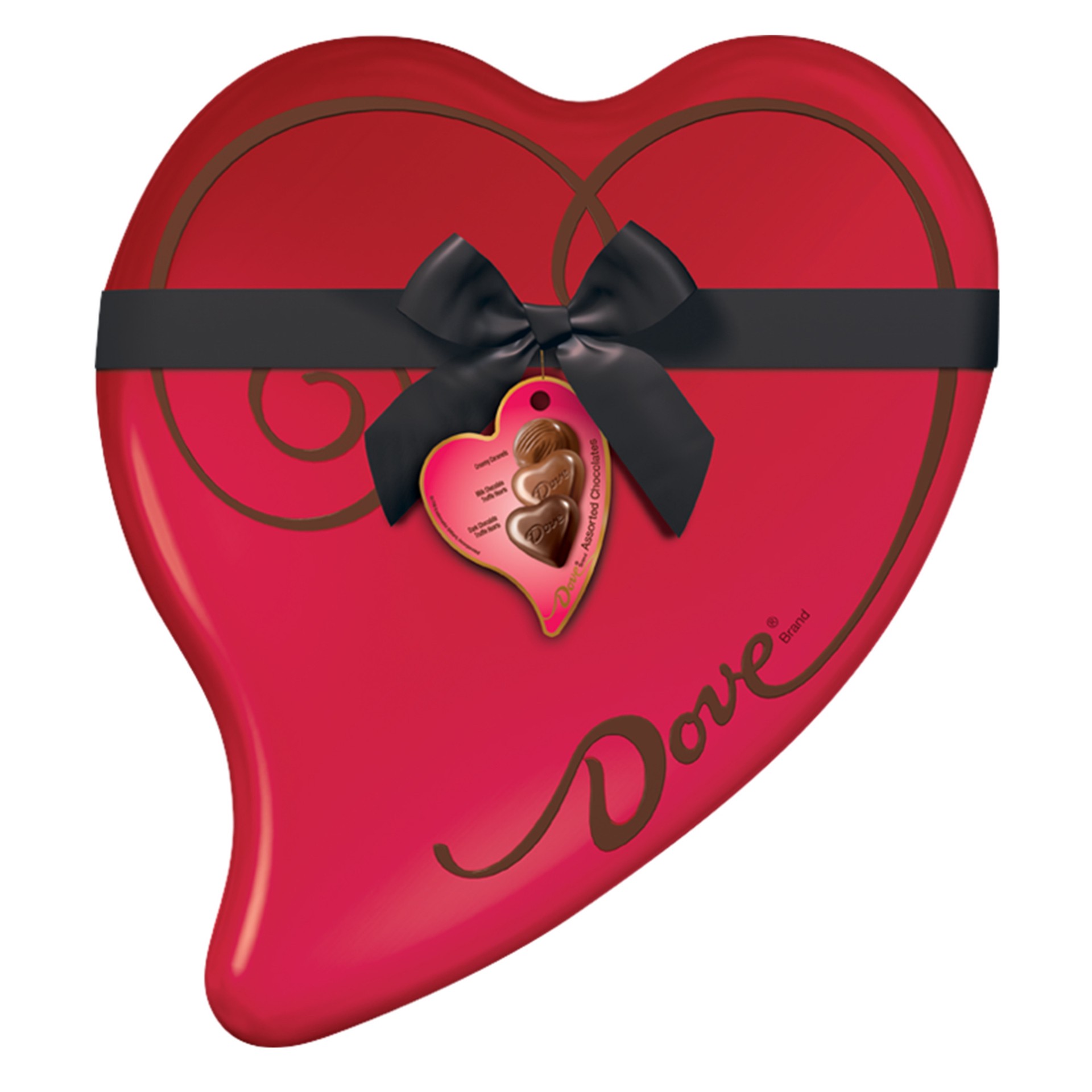 slide 1 of 6, Dove Valentine Assorted Chocolate Candy Heart Gift Box 14-Ounce Tin, 14 oz