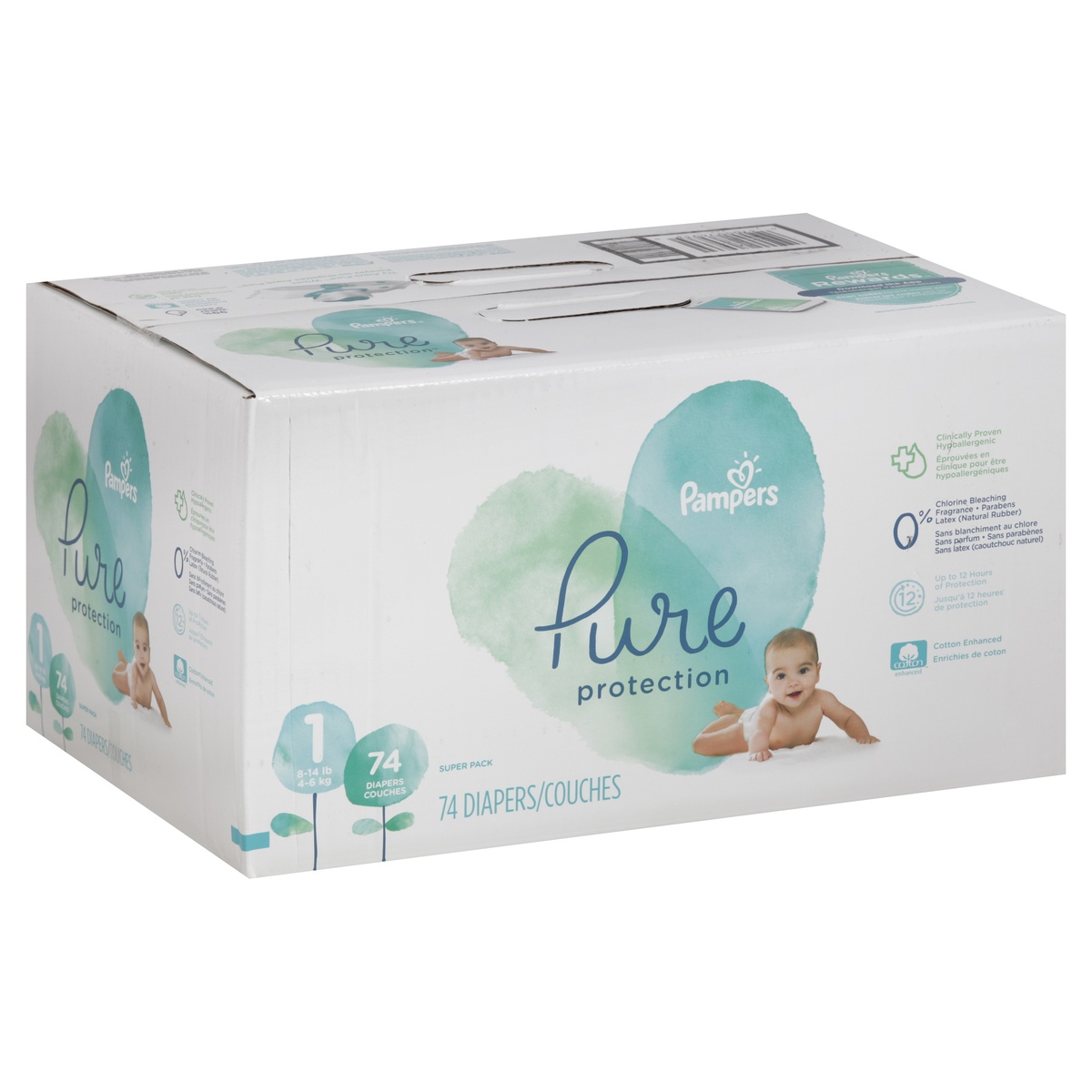 slide 1 of 4, Pampers Diapers 74 ea, 74 ct