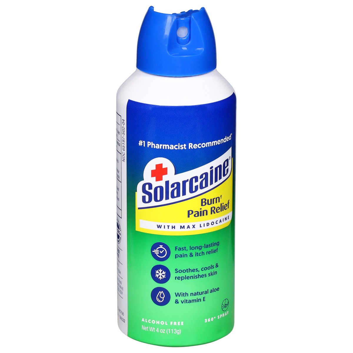 slide 12 of 13, Solarcaine Aloe Sunburn Relief Spray with 4% Lidocaine, 4oz, 4 oz