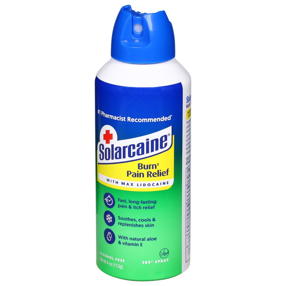 slide 5 of 13, Solarcaine Aloe Sunburn Relief Spray with 4% Lidocaine, 4oz, 4 oz