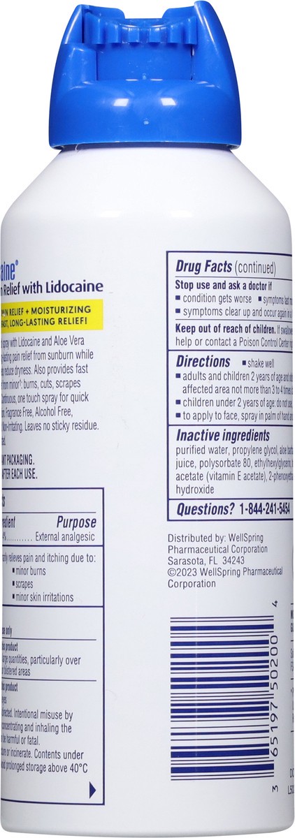 slide 6 of 13, Solarcaine Aloe Sunburn Relief Spray with 4% Lidocaine, 4oz, 4 oz