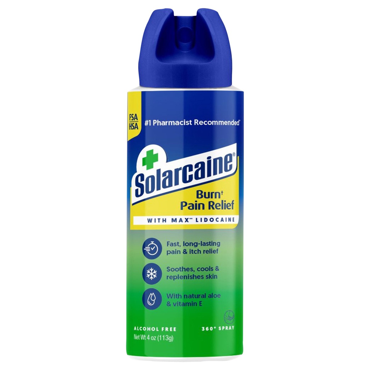 slide 1 of 13, Solarcaine Aloe Sunburn Relief Spray with 4% Lidocaine, 4oz, 4 oz