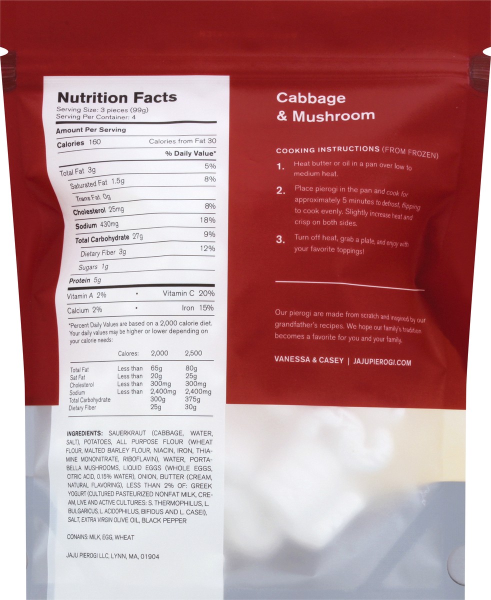 slide 6 of 9, JaJu Cabbage & Mushroom Pierogi 12 ea, 12 ct