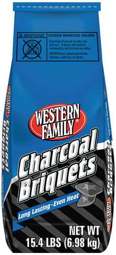 slide 1 of 1, Western Family Charcoal Briquettes, 15.4 lb