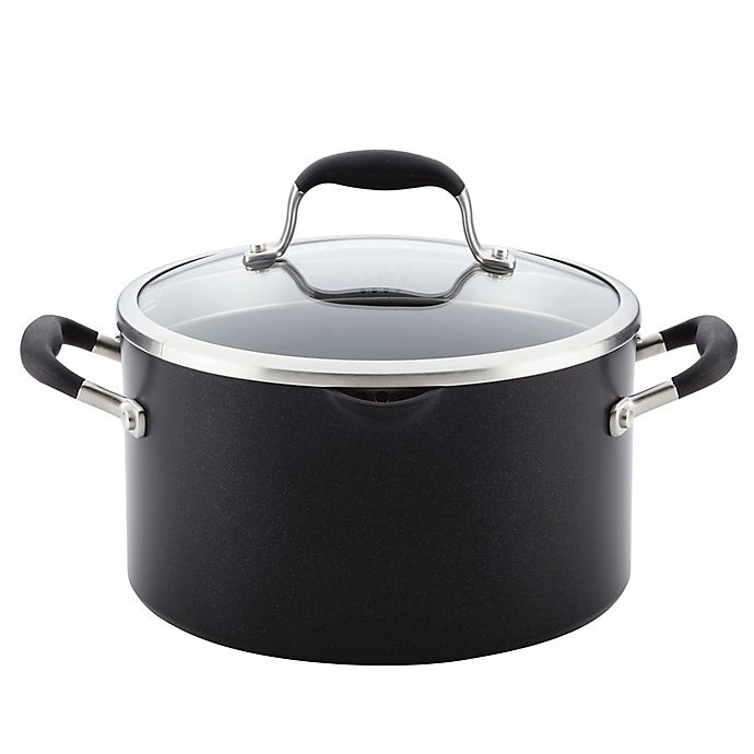 slide 1 of 5, Anolon Advanced Onyx Hard Anodized Nonstick Stock Pot, 6 qt