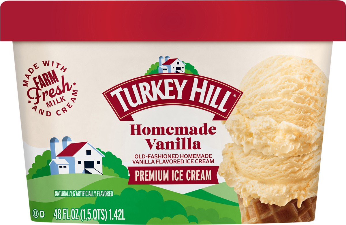 slide 2 of 2, Turkey Hill Homemade Vanilla, 48 fl oz