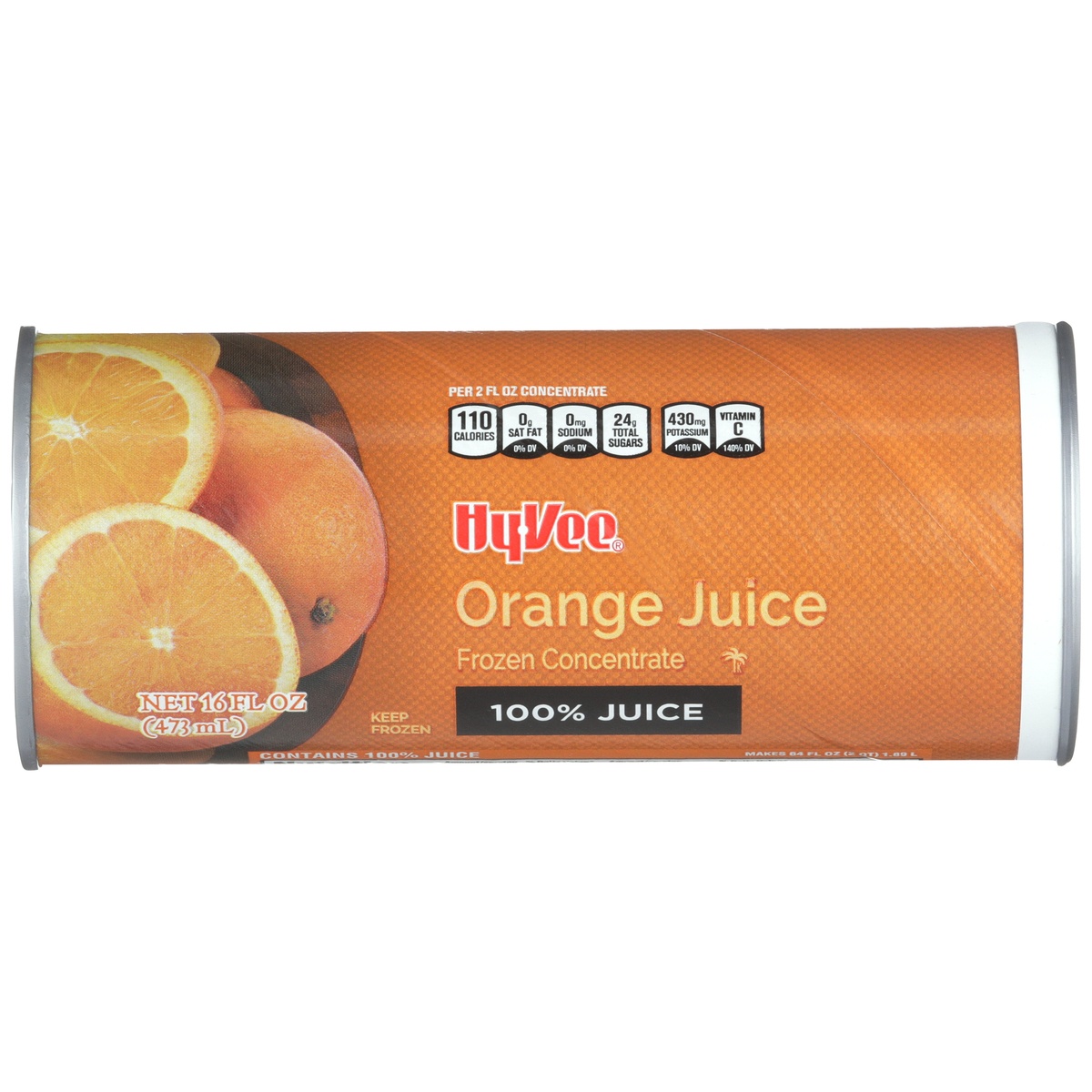 slide 1 of 1, Hy-vee 100% Orange Juice Frozen Concentrate, 16 fl oz