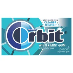 ORBIT Gum Wintermint Sugar Free Chewing Gum, Single Pack, 14 Piece