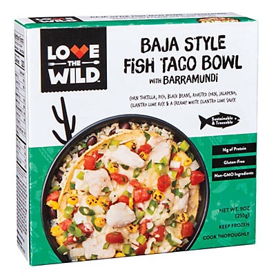 slide 1 of 1, Love the Wild Baja Style Fish Taco Bowl with Barramundi, 9 oz