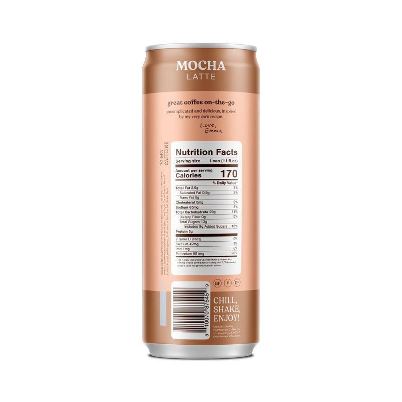 slide 2 of 4, Chamberlain Coffee Mocha Latte with Oatmilk- 11 fl oz, 11 fl oz