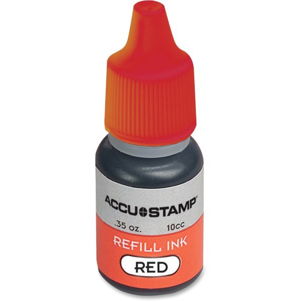 slide 2 of 2, AccuStamp Refill Ink For Pre-Inked Stamps, Red, 1 ct