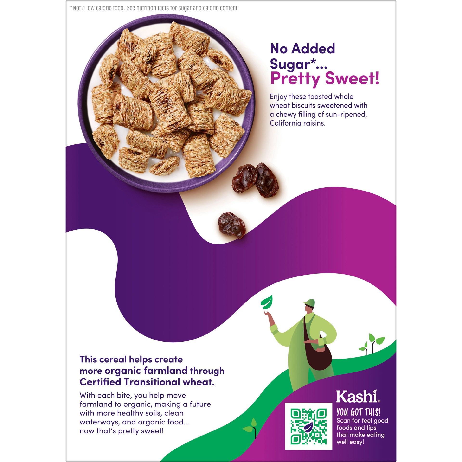 Kashi Breakfast Cereal, Vegan Protein, High Fiber Cereal, Simply Raisin