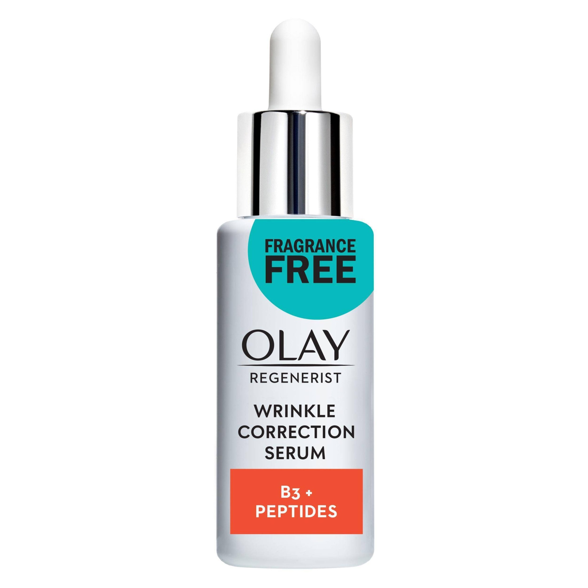 slide 1 of 1, Olay Wrinkle Correction Serum with Vitamin B3+ Collagen Peptides, 1.3 fl oz, 1.30 fl oz