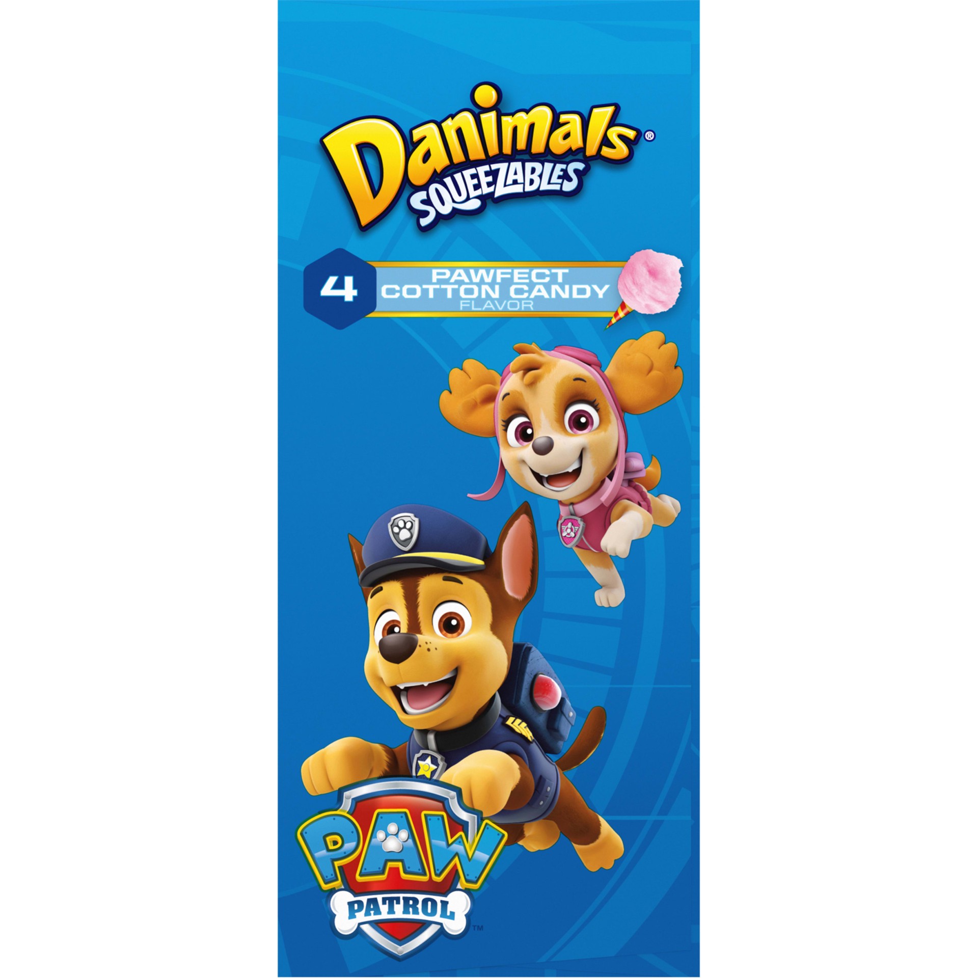 slide 3 of 5, Danimals Pouches Cotton Candy Squeezable Low Fat Yogurt, Easy Snacks for Kids, 4 Ct, 3.5 OZ Yogurt Pouches, 4 ct; 4 oz