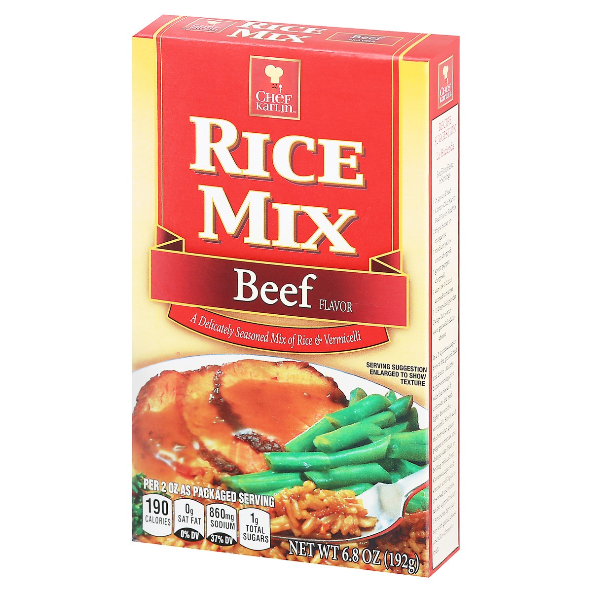 slide 3 of 9, Chef Karlin Beef Flavor Rice Mix 6.8 oz, 6.8 oz